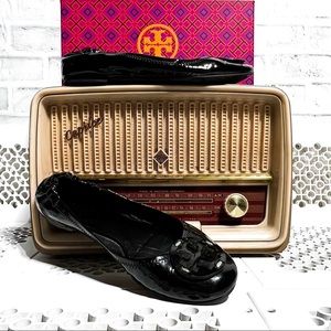 Tory Burch Women's Black Reva Patent-leather